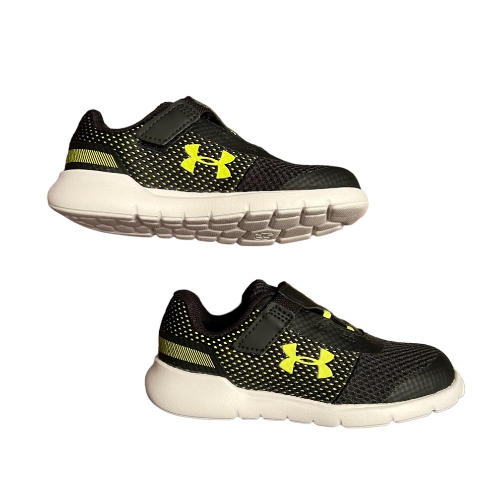 UNDER ARMOUR TODDLER SNEAKERS SHOES RUNNING WALKING SHOES NO LACE VELCRO SNEAKER